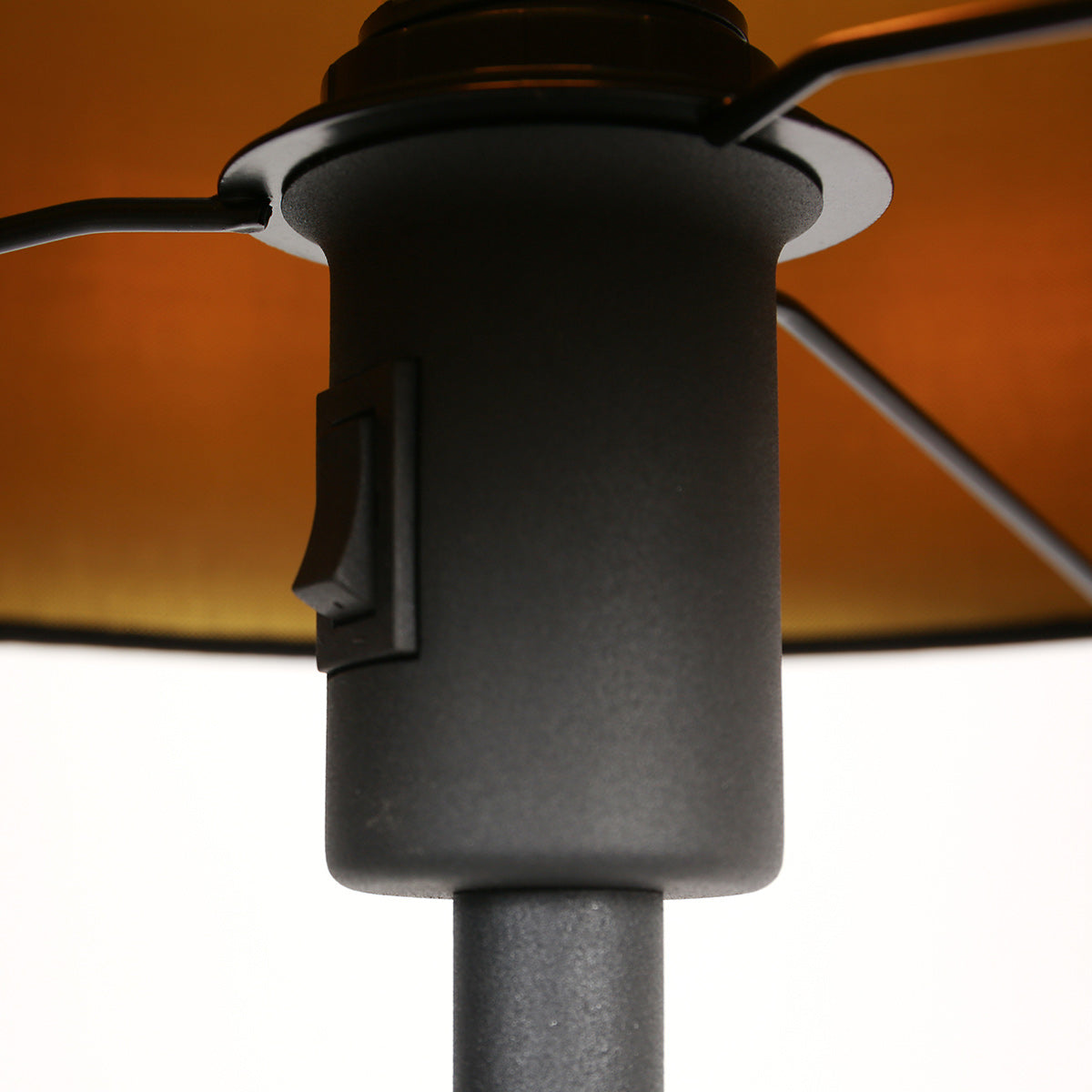 Černá stojací lampa Noor s textilním stínidlem Mexlite – obrázek 4