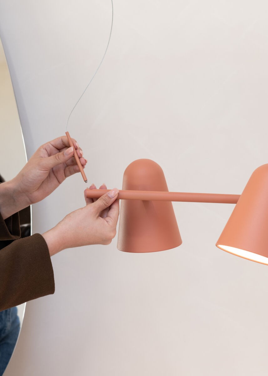 Lampadario a 3 luci in metallo terracotta caldo It's About RoMi Salamanca – immagine 6