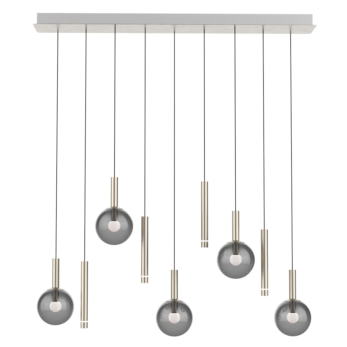Luminária de mesa de jantar de 9 luzes com vidro fumê Steinhauer Volari – imagem 1