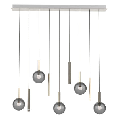 Luminária de mesa de jantar de 9 luzes com vidro fumê Steinhauer Volari – imagem 1