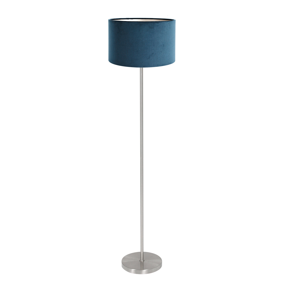 vloerlamp-staal-met-blauwe-velvet-kap-mexlite-noor-main-image