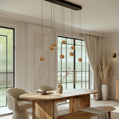 Steinhauer Exclusive Belluno – modernus 8 šviesų LED šviestuvas – interjero nuotrauka