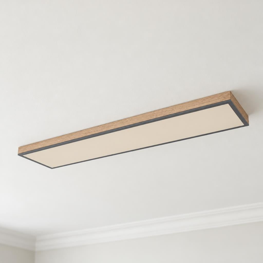 Obolg Doro plafonniere grijs 120 cm met dimbare led – sfeerbeeld