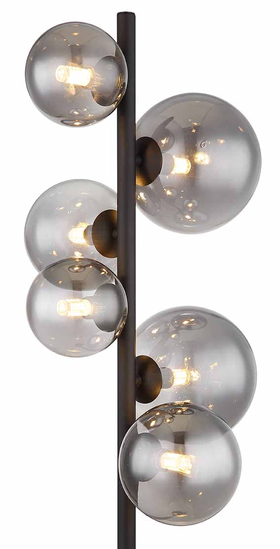 verticale-6-rookglasbol-vloerlamp-zwart-globo-riha-variant-image1