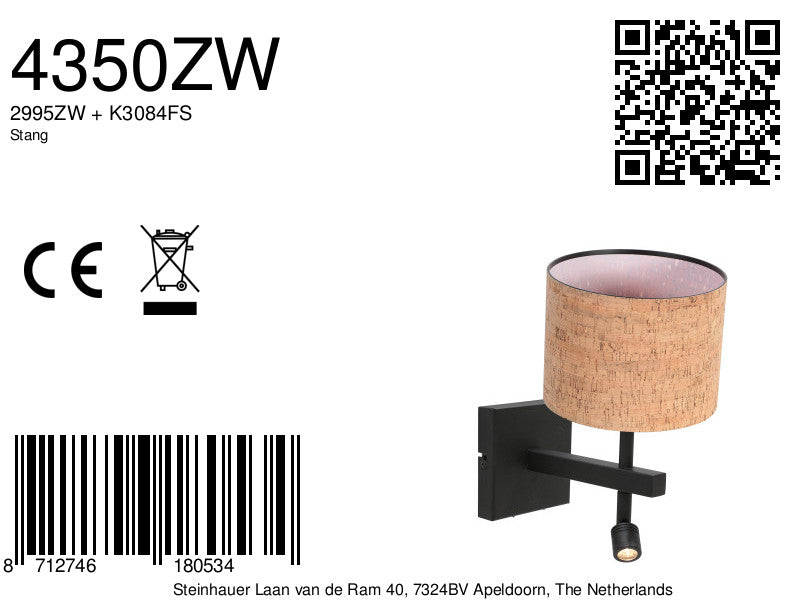 zwarte-wandlamp-met-beige-kurkkap-en-leeslamp-steinhauer-stang-variant-image8a