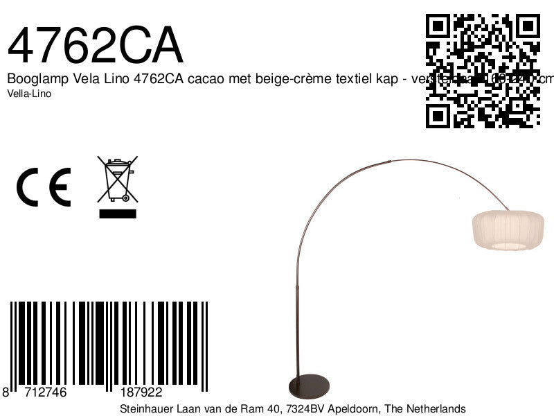 cacao-booglamp-met-beige-creme-kap-steinhauer-vella-lino-variant-image8a
