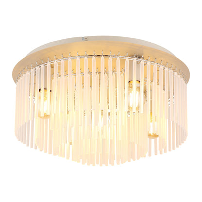 Grande lampada da soffitto a 5 luci color sabbia