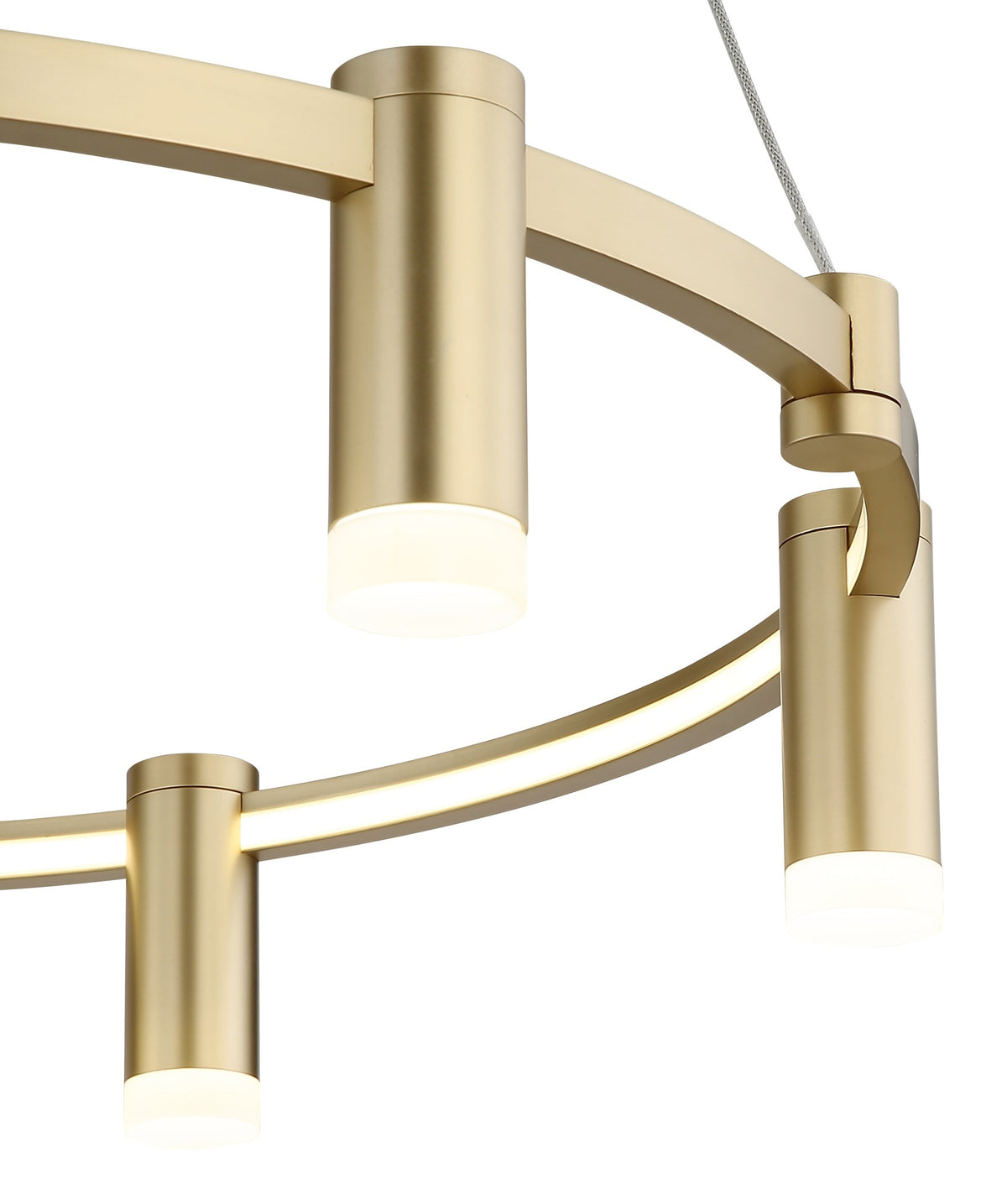 Lampada a sospensione LED metallica dorata charmante – immagine 2