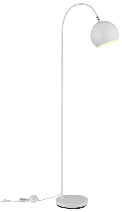 Lampada da terra in metallo bianco raffinato – immagine 2