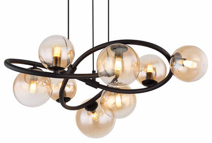 zwarte-hanglamp-8-amberglasbol-gedraaid-globo-tuberius-variant-image1