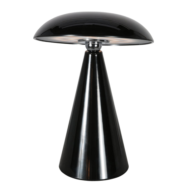 Candeeiro de mesa recarregável Mush preto – Anne