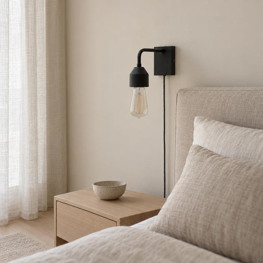 It's about RoMi Madrid wandlamp zwart metaal – sfeerbeeld