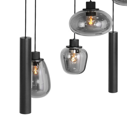 zwarte-9-lichts-hanglamp-kokers-glasvormen-steinhauer-reflexion-variant-image5