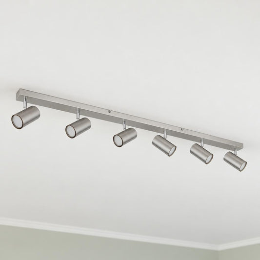 Globo Robby Nickel 6-Light GU10 Spotlight – lifestyle image