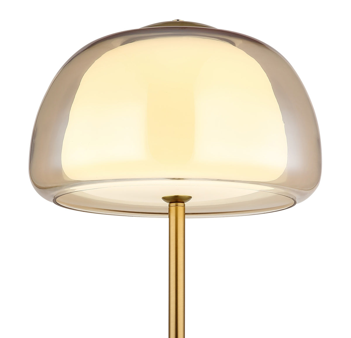 Luminária de chão LED em vidro dourado moderno – imagem 3