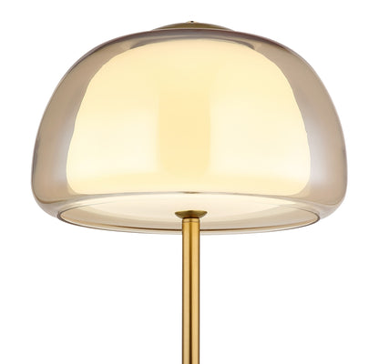 Luminária de chão LED em vidro dourado moderno – imagem 3