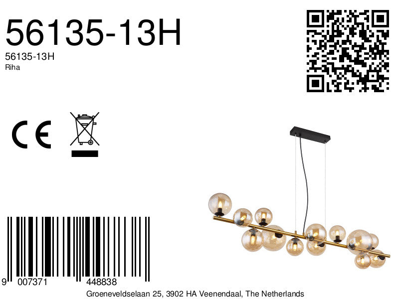 hanglamp-zwart-messing-horizontaal-13-amberglasbol-globo-riha-variant-image8a