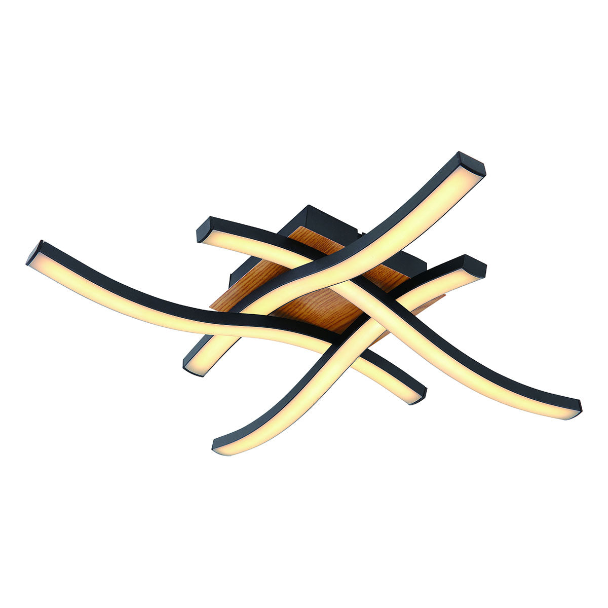 gevlochten-plafondlamp-metaal-zwart-houtlook-globo-evita-main-image