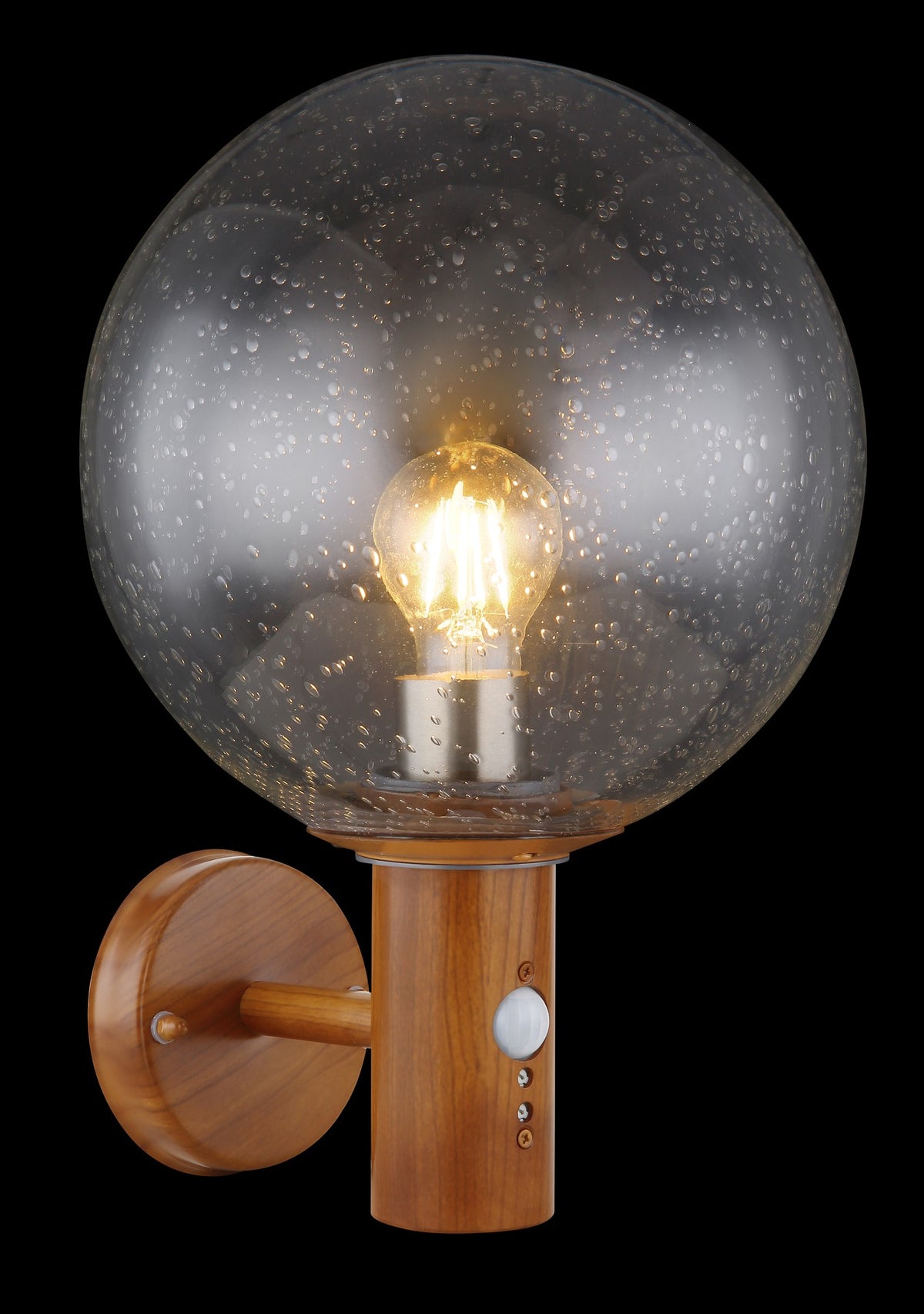 Lustre de parede exterior em vidro de cor madeira luxuosa – imagem 3