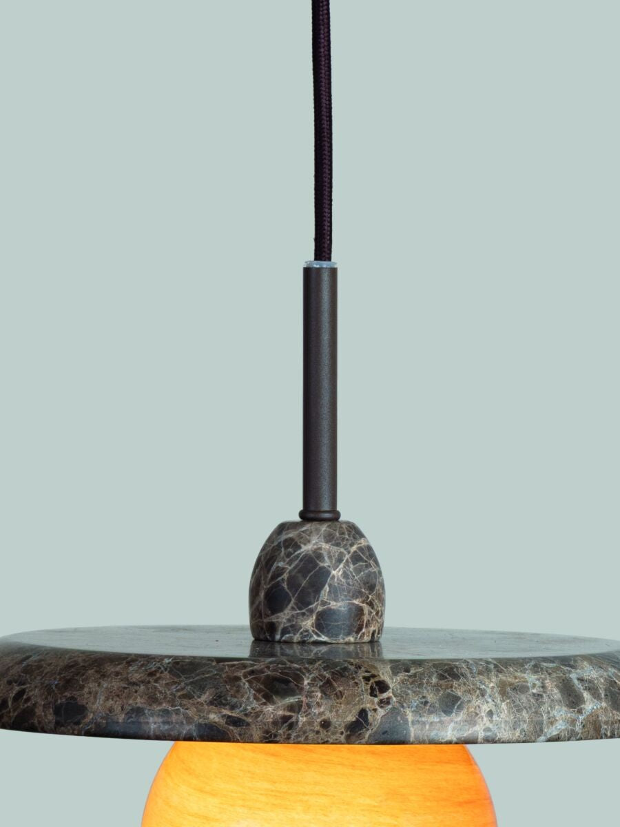 Grande lampada a sospensione in marmo marrone It's About RoMi Tivoli – immagine 5