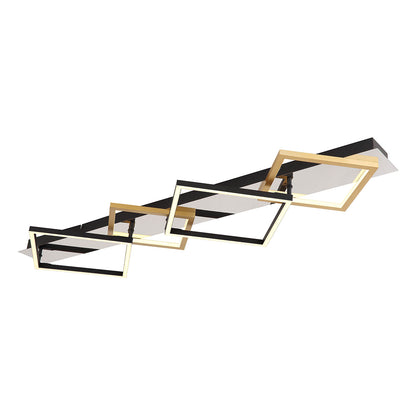 plafondlamp-zwart-goud-ruitvormen-4-lichts-globo-lesina-main-image