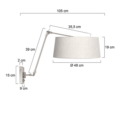 staalkleurige-wandlamp-met-cremekleurige-kap-steinhauer-prestige-chic-variant-image7