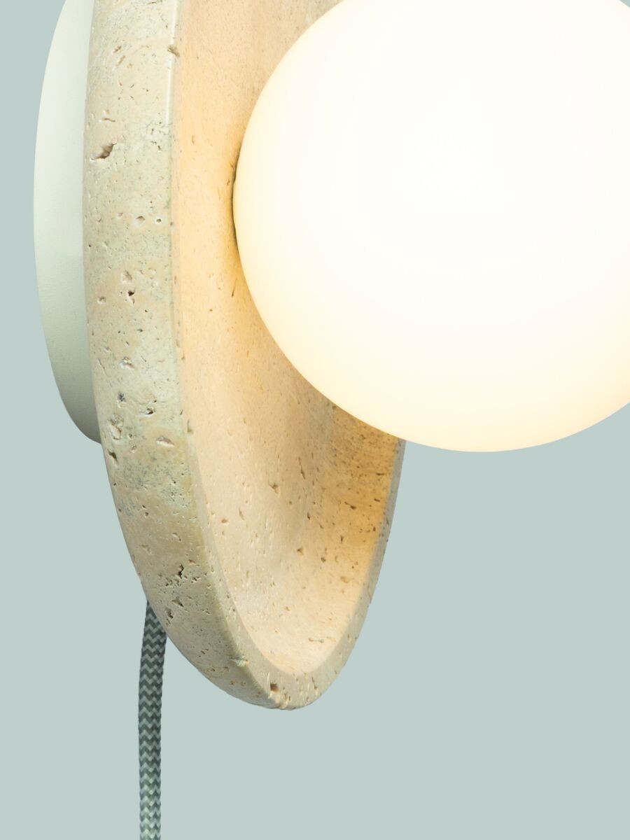 Голяма бяла травертинова стенна лампа It's About RoMi Tivoli – изображение 2