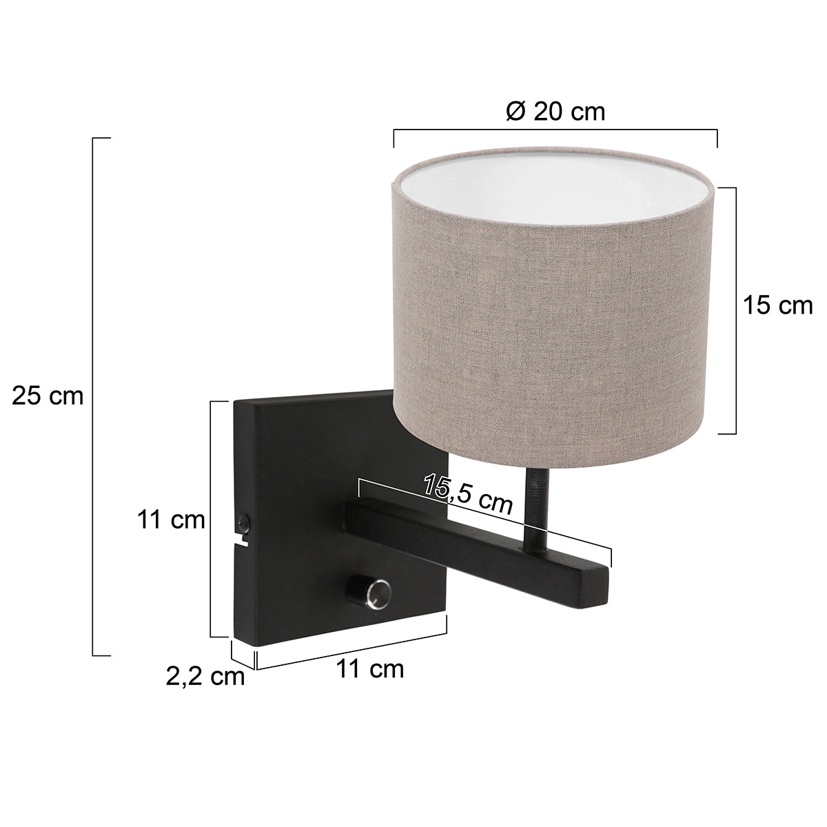 wandlamp-met-beige-kap-steinhauer-stang-variant-image7