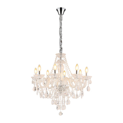 Candelabro de cristal cromado sutil