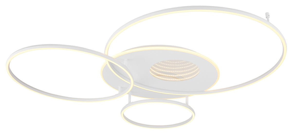 Lampada da soffitto LED elegante in metallo bianco – immagine 4