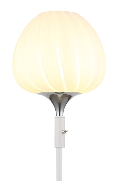 Очарователна бяла стъклена floor lamp – изображение 2