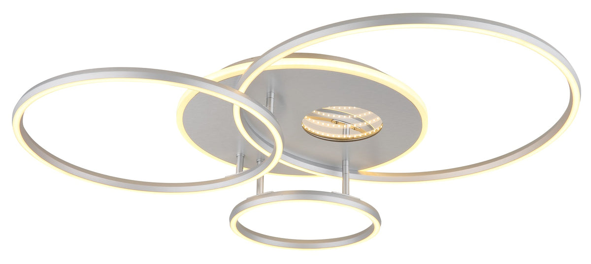 Charmerende sølvfarvet aluminium LED loftlampe – billede 4