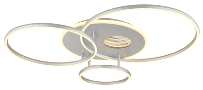 Charmerende sølvfarvet aluminium LED loftlampe – billede 4