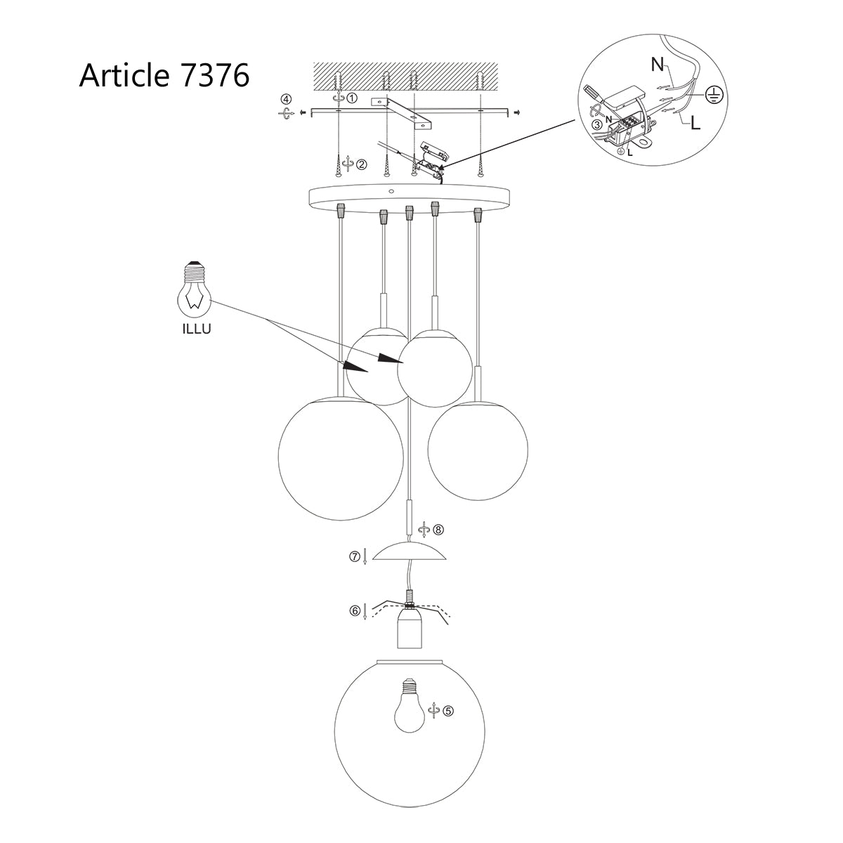 moderne-amberkleurige-glazen-hanglamp-metaal-steinhauer-bollique-led-variant-image9