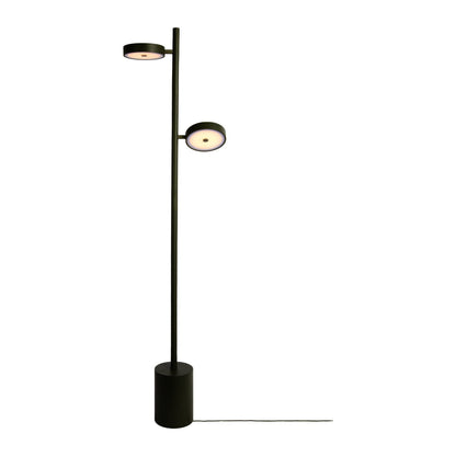 Nadčasová zelená jaseňová podlahová lampa GOOD&MOJO Okinawa s dvoma svetlami