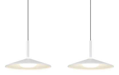 Grande lampada a sospensione in metallo bianco a LED – immagine 3