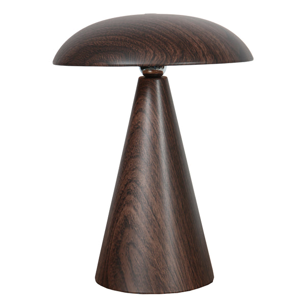 Lâmpada de mesa LED recarregável em nogueira escura Anne Light Mush