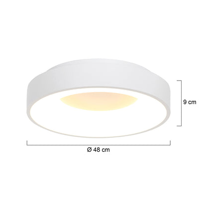 Suuri moderni Steinhauer Ringlede LED-kattovalaisin – mittapiirros