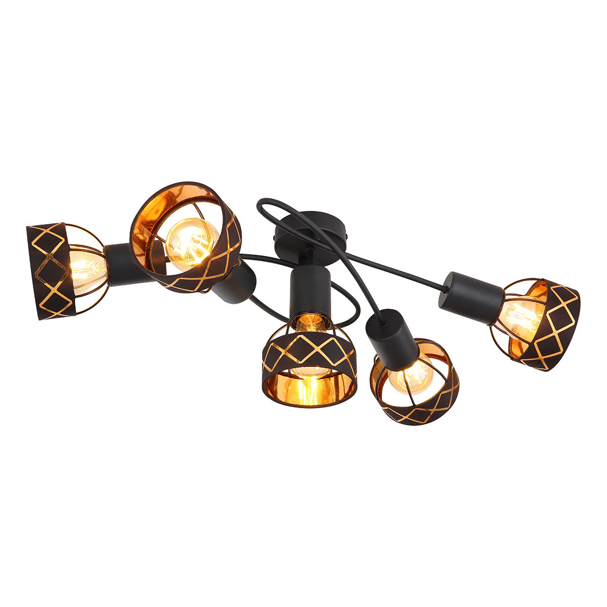 5-kap-plafondlamp-zwart-goudgevoerd-globo-blanca-main-image