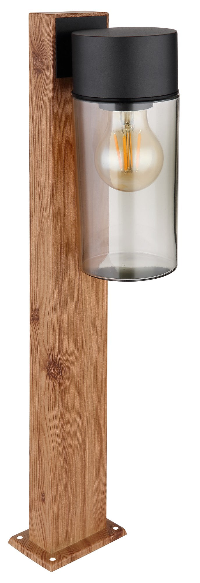 Piccola lampada da esterno in vetro color legno – immagine 1