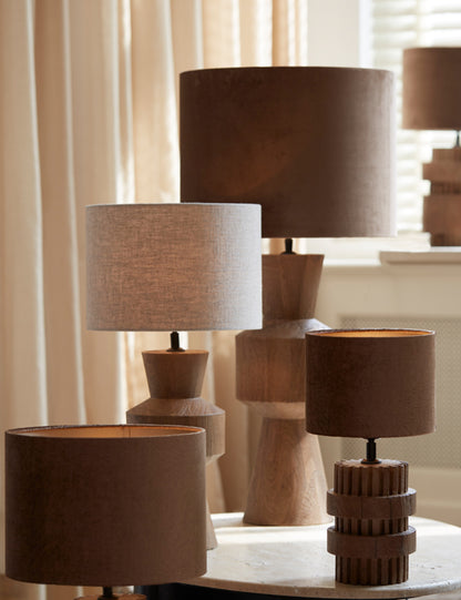 bruingekleurde-cilindervormige-lampenkap-light-living-velours-variant-image3