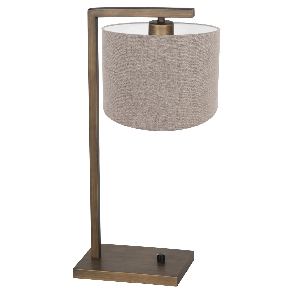 bronzen-tafellamp-met-grijs-linnen-en-zachte-textuur-steinhauer-stang-main-image
