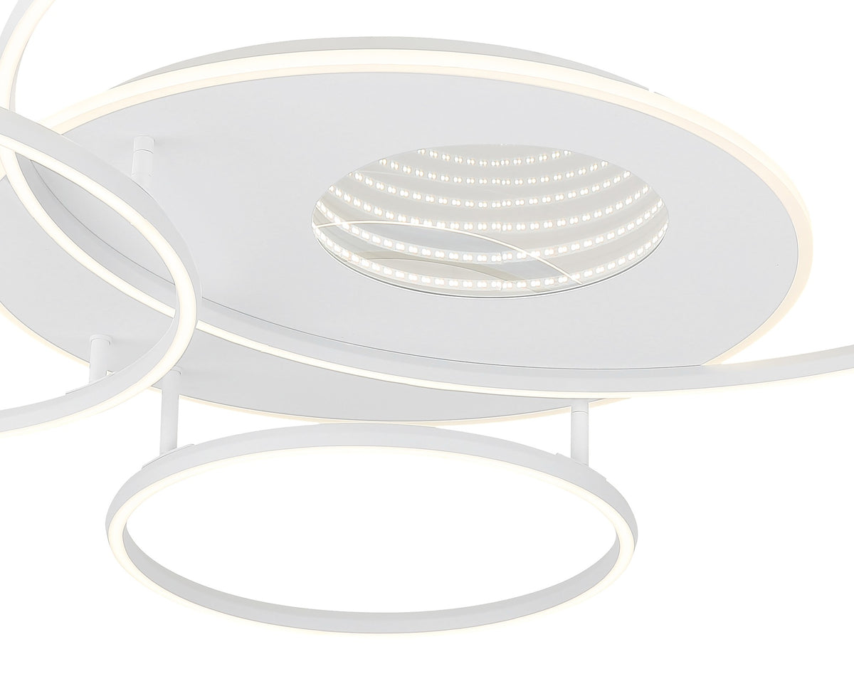 Lampada da soffitto LED elegante in metallo bianco – immagine 3
