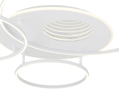 Lampada da soffitto LED elegante in metallo bianco – immagine 3
