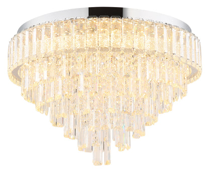 Grande lâmpada de teto LED de cristal cromado – imagem 3