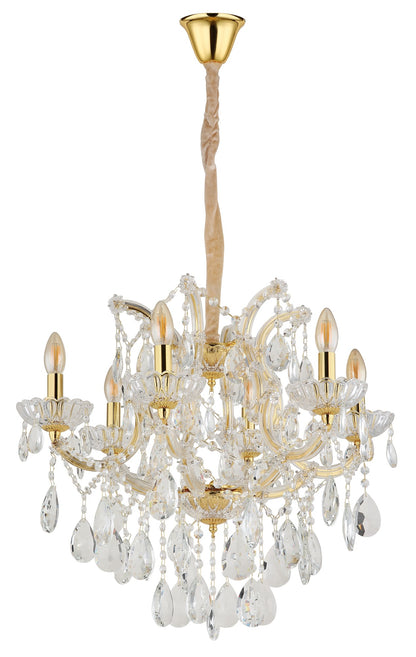 Pequena candelabro de cristal cor de latão – imagem 1