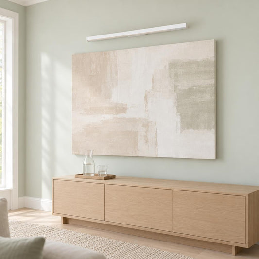Globo Sallo wandlamp wit metaal LED 80 cm – sfeerbeeld