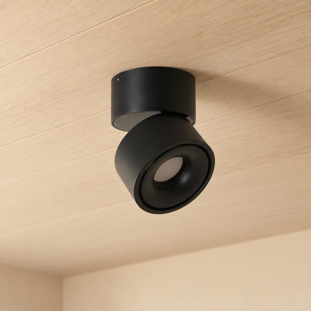 Modern fekete Mexlite Fez LED spotlámpa – hangulatkép