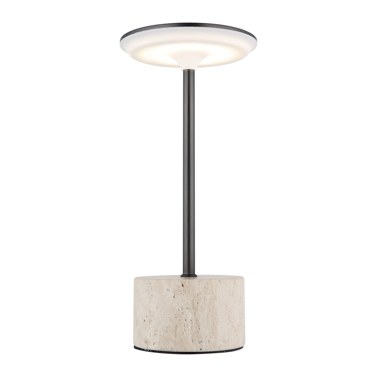 Lampada da tavolo LED in travertino grigio d'atmosfera