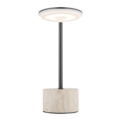 Lampada da tavolo LED in travertino grigio d'atmosfera